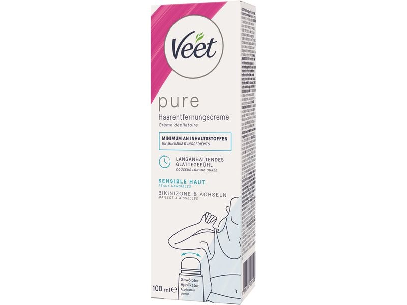 Veet Enthaarungscrème Bikinizone & Achseln 100 ml Haarentfernungs-Creme für Bikinizone & Achseln