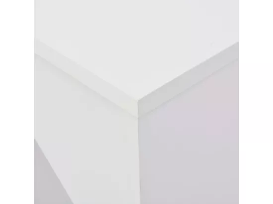 Table de bar avec tablette amovible Blanc 138x39x110 cm