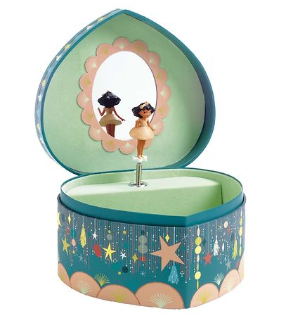 Djeco Schmuckkästchen m. Musik - 14,5x8,5x13,5 cm - Happy