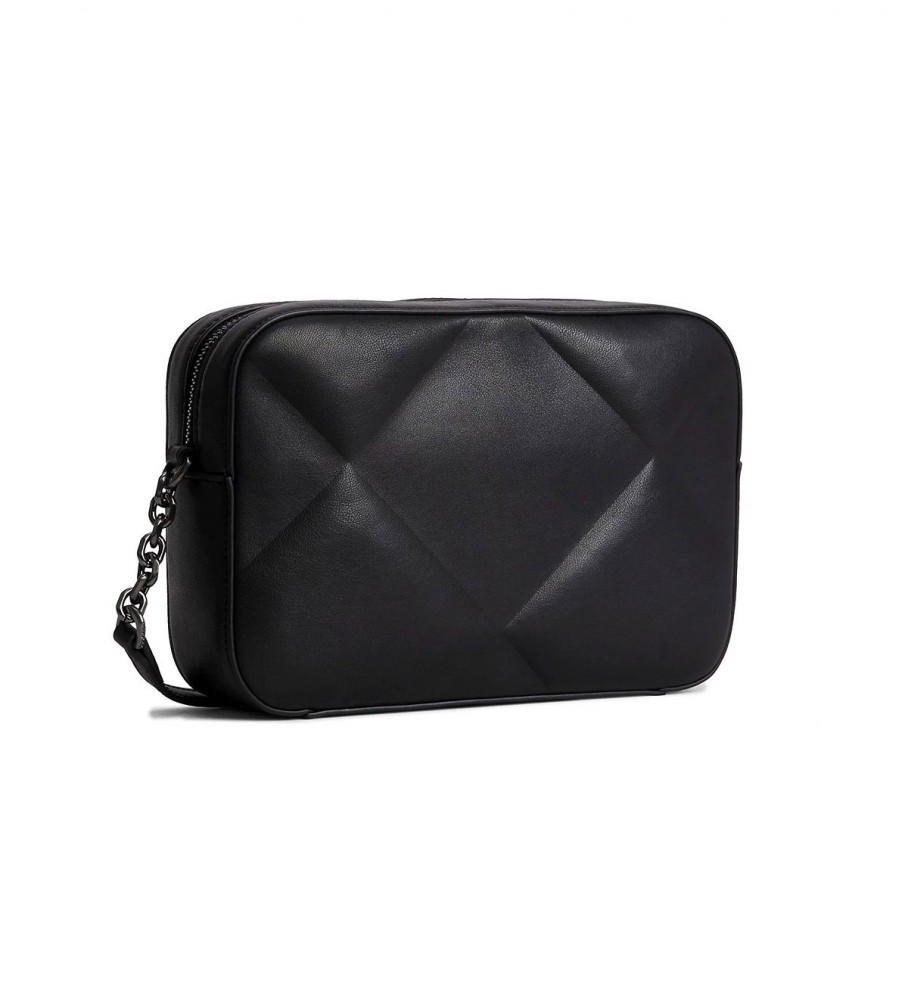 Bolsa transversal com aba acolchoada Calvin Klein preta