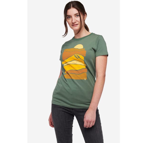 T-shirt escalade BLACK DIAMOND W LEVELED LANDSCAPE SS TEE LAUREL GREEN