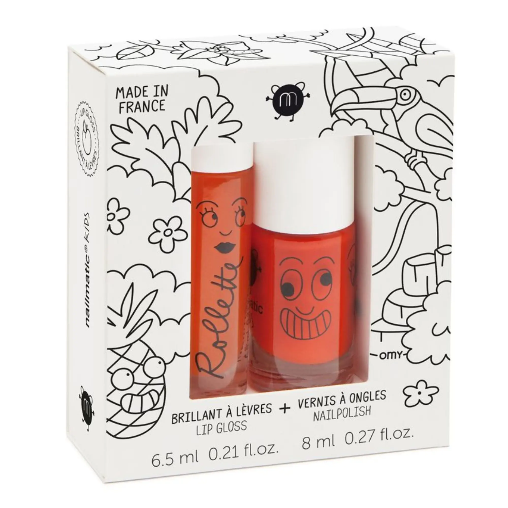Nailmatic - Coffret Tropical Vernis Dori & Rollette Pêche - Coffret enfant