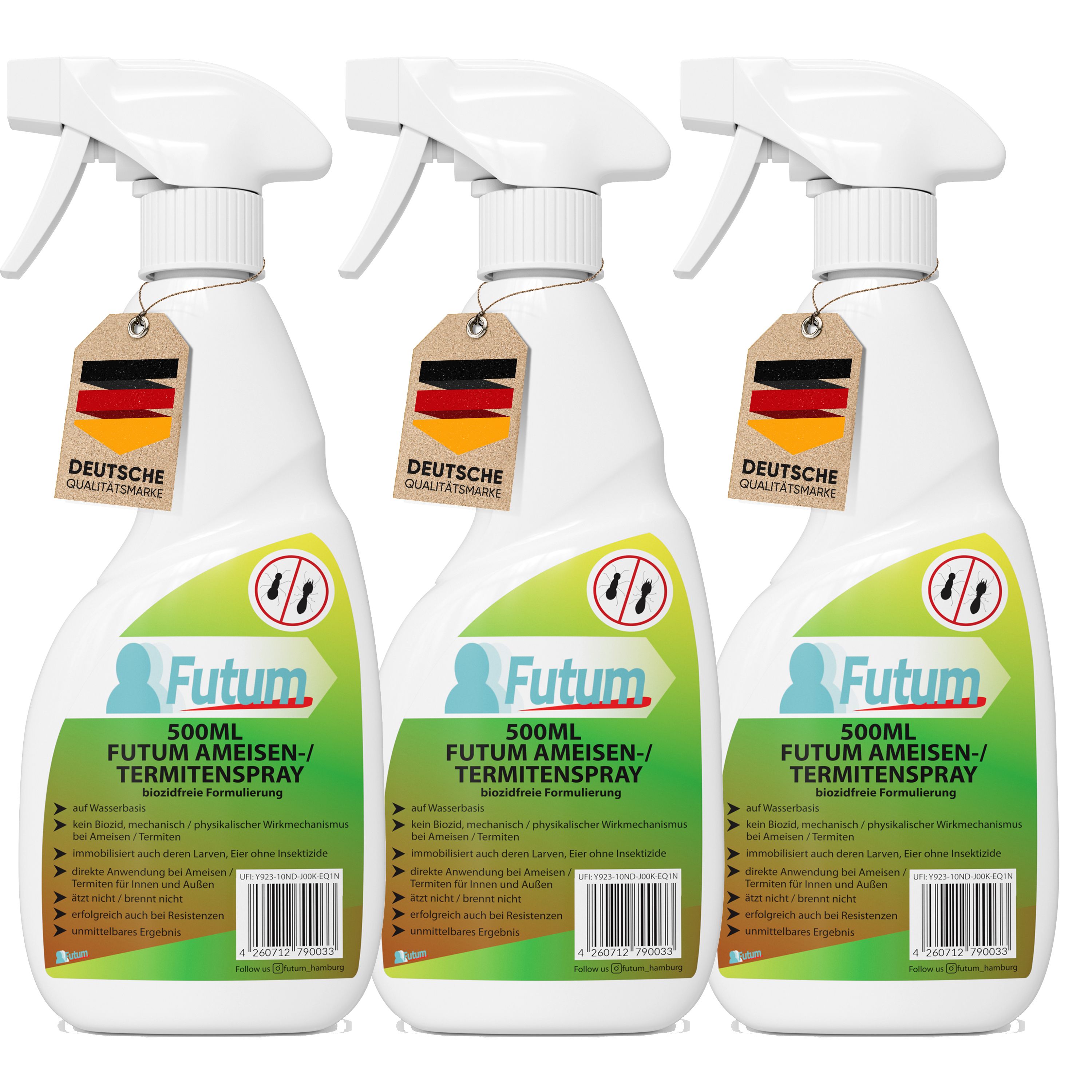 FUTUM 3x500ml Ameisen- / Termitenspray