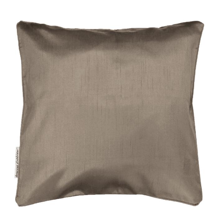 HOUSSE DE COUSSIN ENCART 40X40CM SHANA NOISETTE