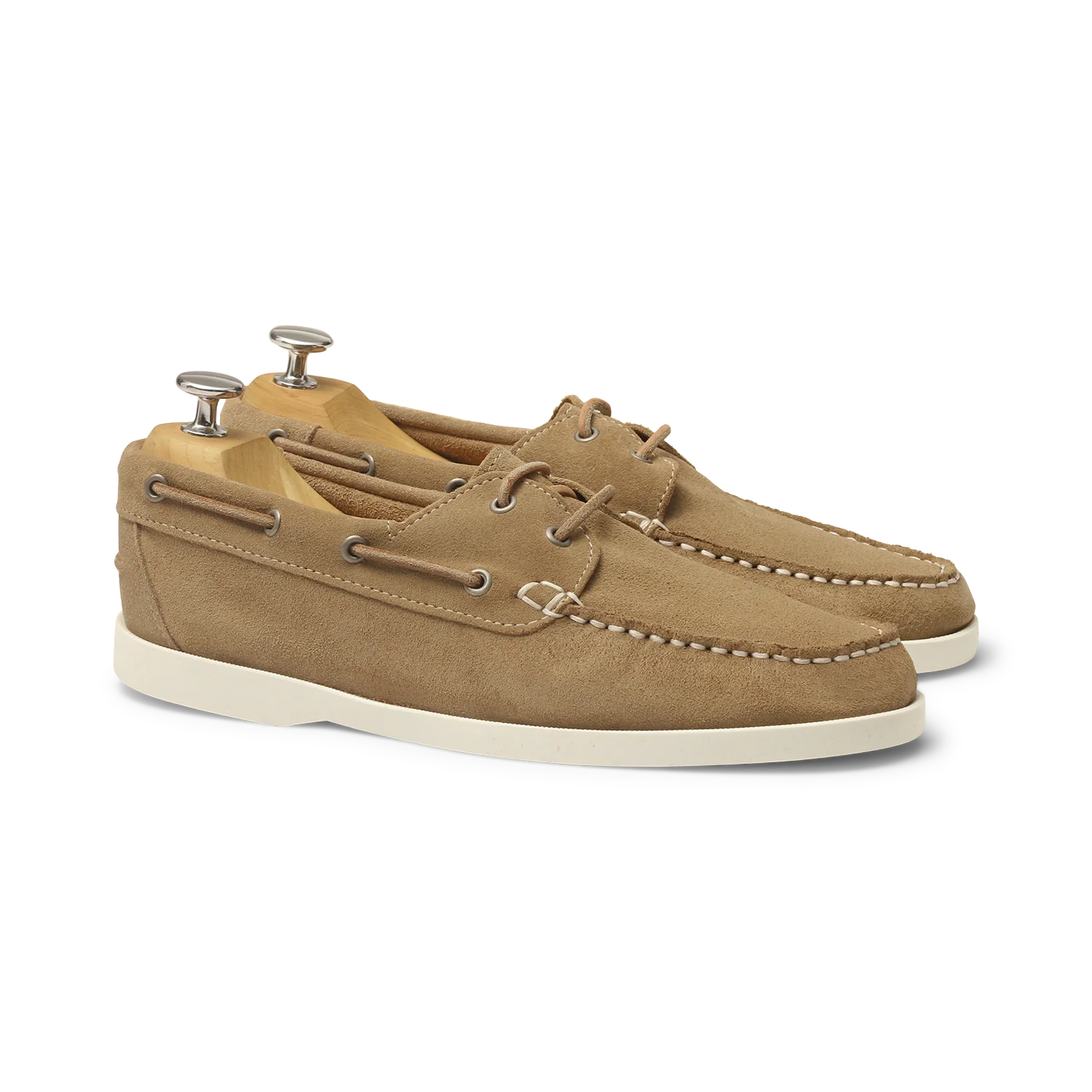 Bato-Chaussures Bateau en velours beige