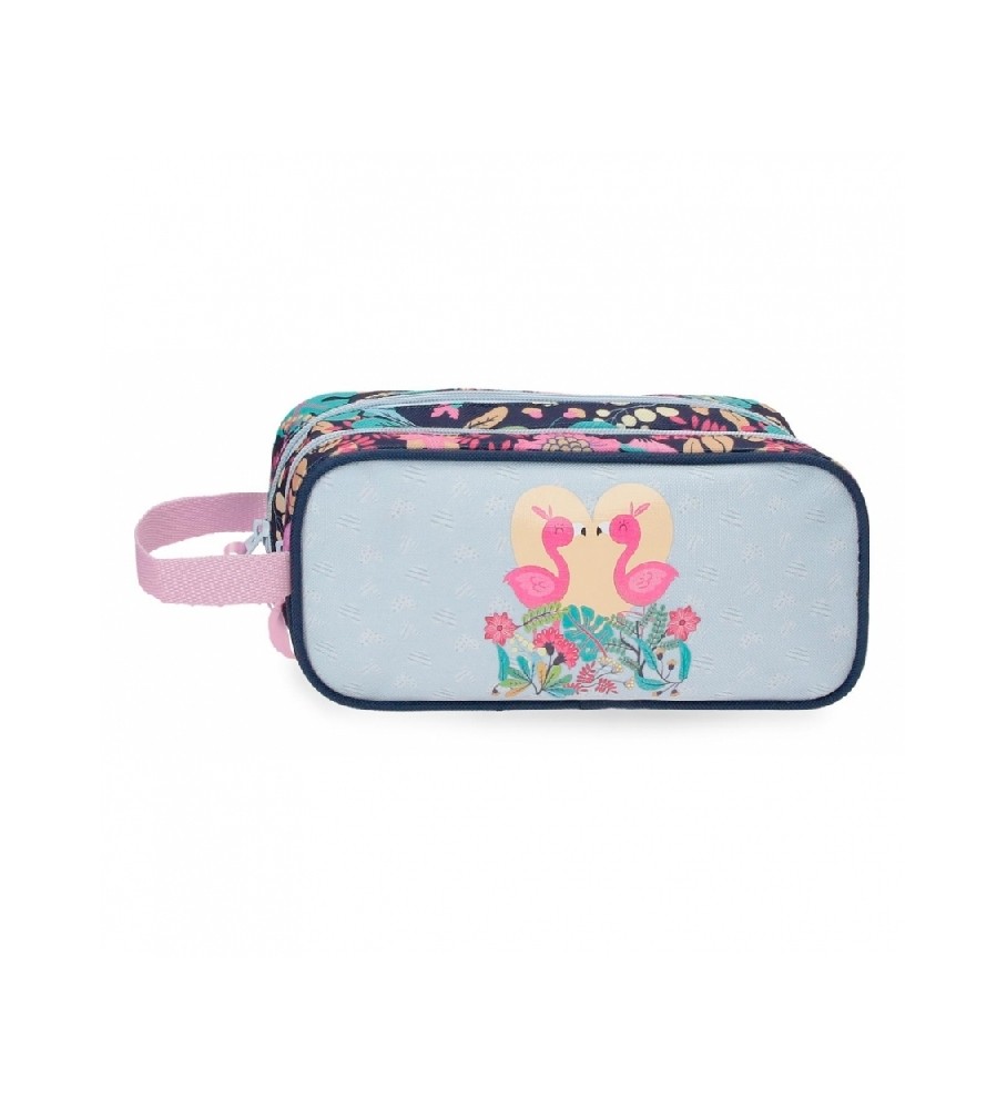 Estojo Roll Road Pelican Love azul -22x10x7cm-