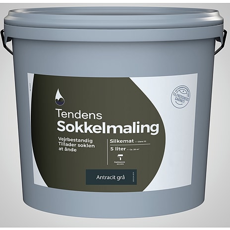 Tendens sokkelmaling 5 liter - antracit grå