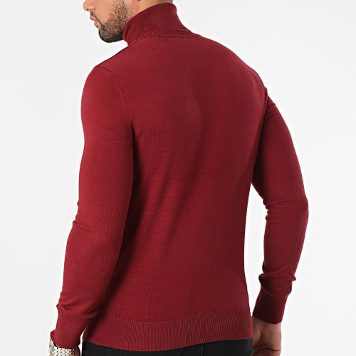 Pull Col Roulé Bordeaux