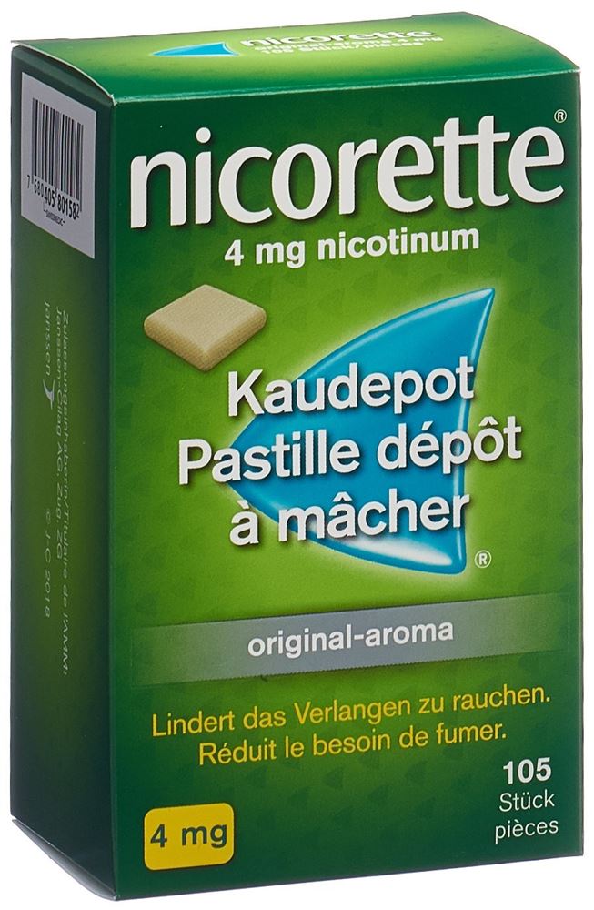 NICORETTE Original Kaudepots Kaupast 4 mg Blist 105 Stk