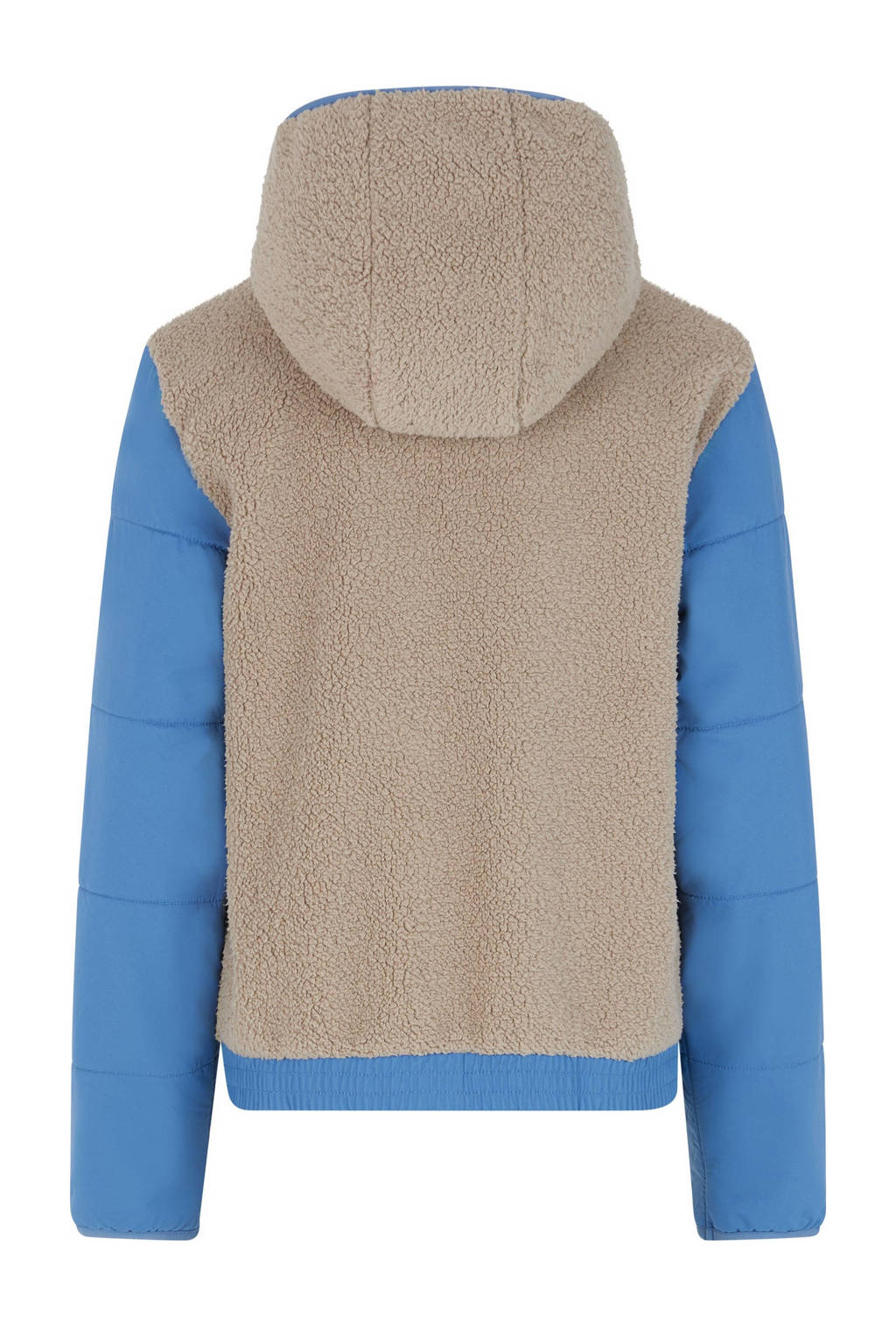 Protest sweatvest lichtbruin/blauw/roze