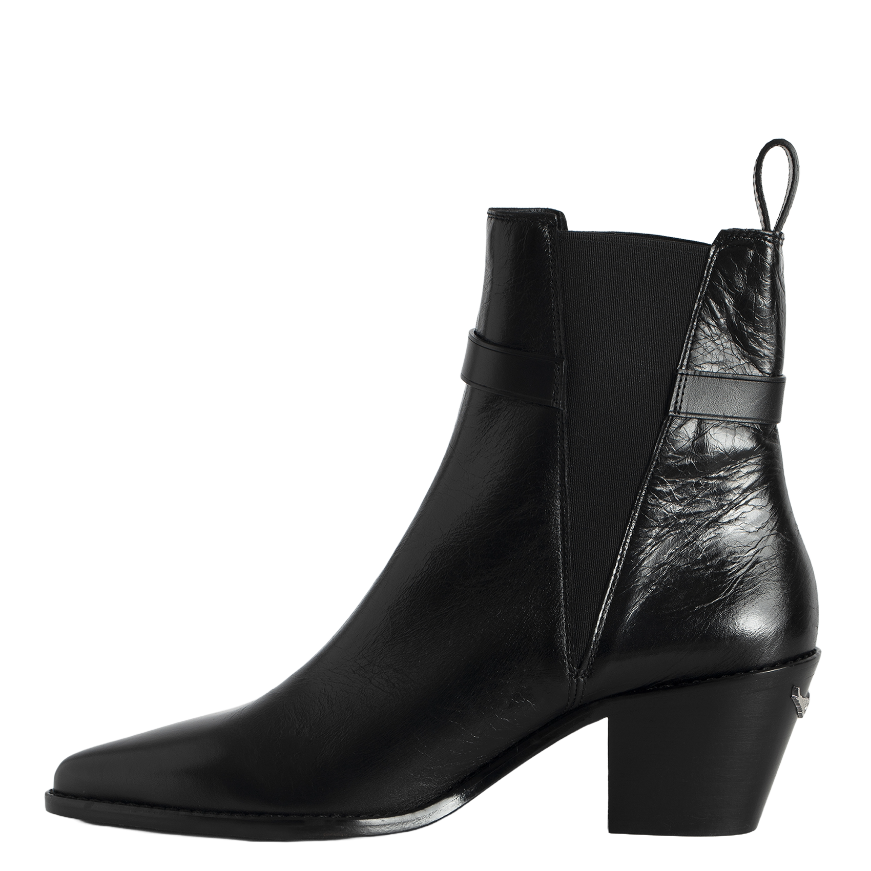 TYLER - Bottines à talons en cuir vintage | Noir