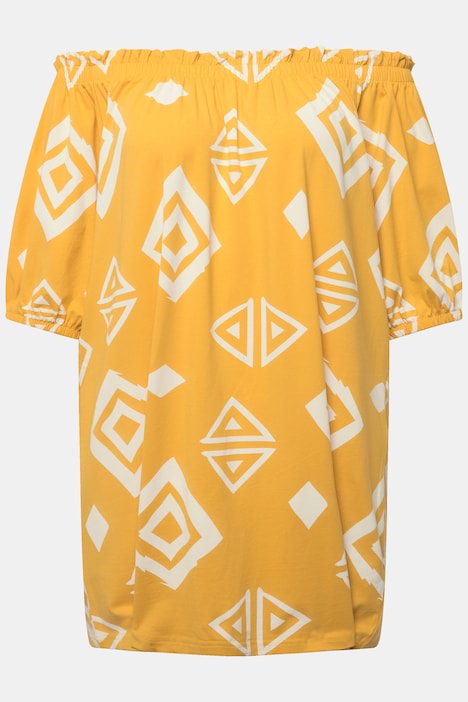 T-Shirt, Carmen-Ausschnitt, Halbarm, Biobaumwolle