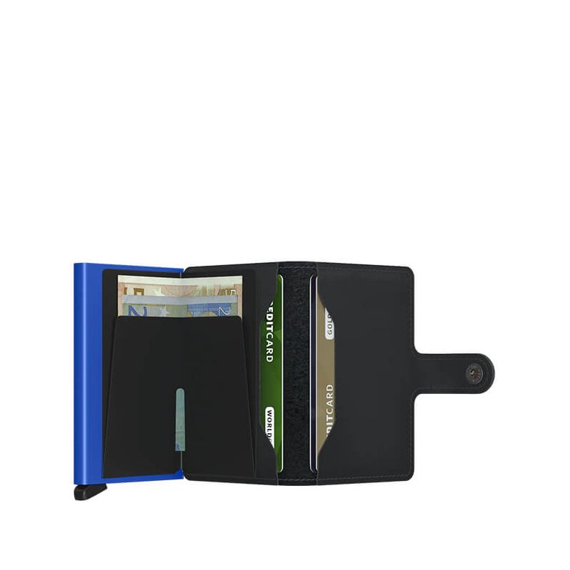 Porte-cartes Miniwallet Matte anti-RFID 10.2 cm Black blue