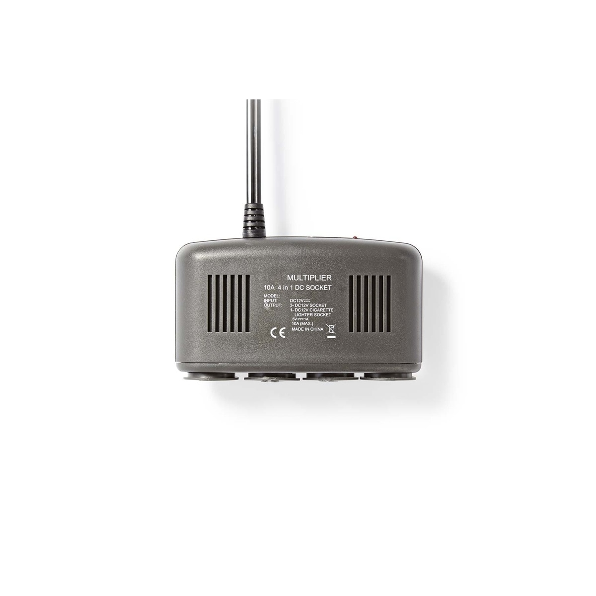Nedis Universal DC Power Adapter | Biladapter | 120 W | Inngangsspenning: 12 V DC | 12 V DC | Maksimal utgangsstrøm per port: 4.0 A | Sort