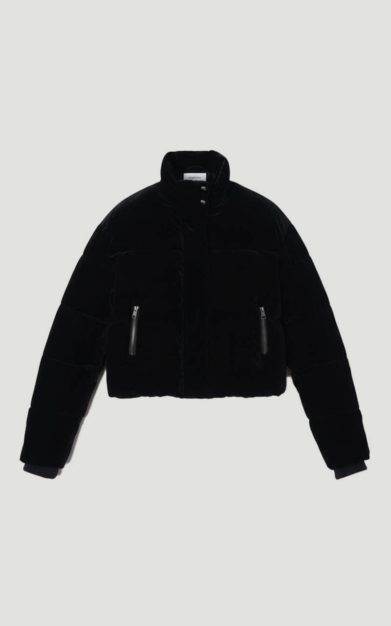 KarenMillen Manteau Court Matelassé en Velours