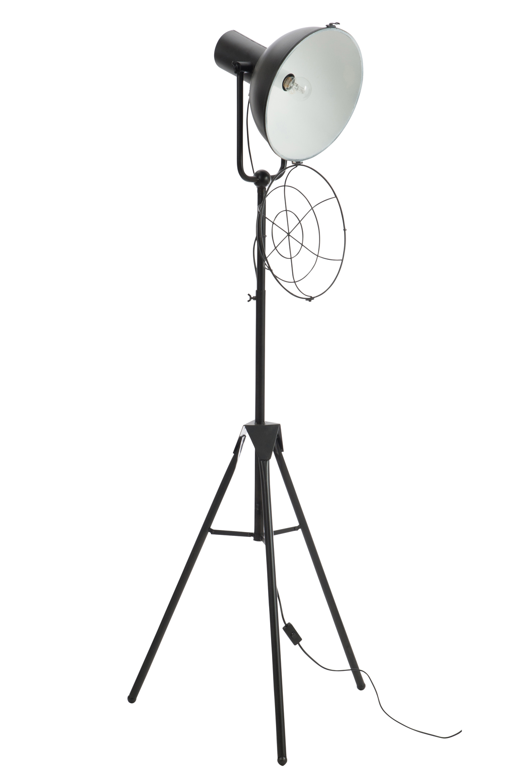 Staande lamp Steven Industriële Staande lamp Steven zwart