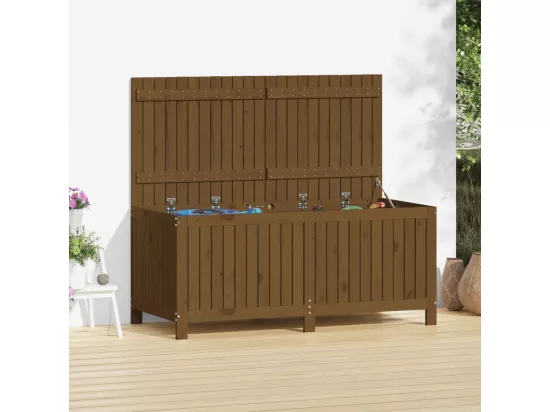 Boîte de rangement de jardin Marron miel 147x68x64 cm Bois pin