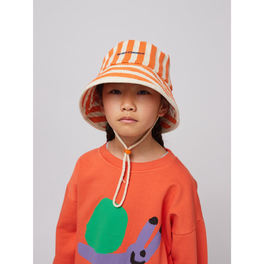 Køb Bobo Choses Orange Striped Bøllehat