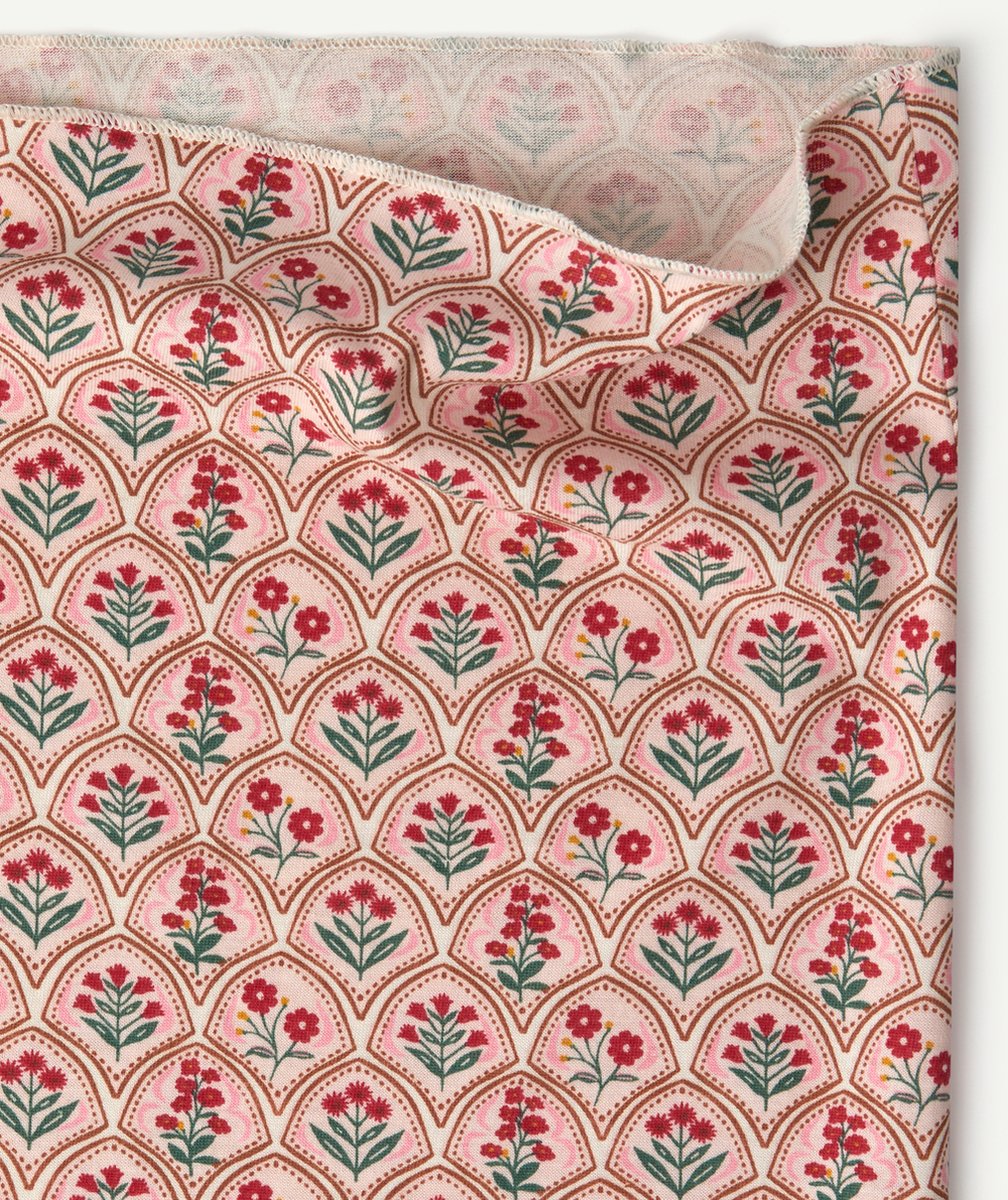 SNOOD FILLE EN FIBRES RECYCLÉES ET IMPRIMÉ FLEURI