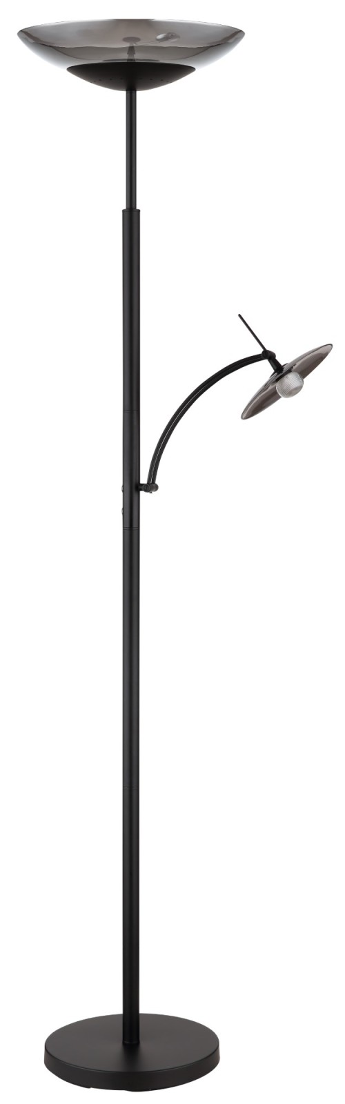 LED-Deckenfluter - schwarz matt-rauchfarben - Touchdimmer