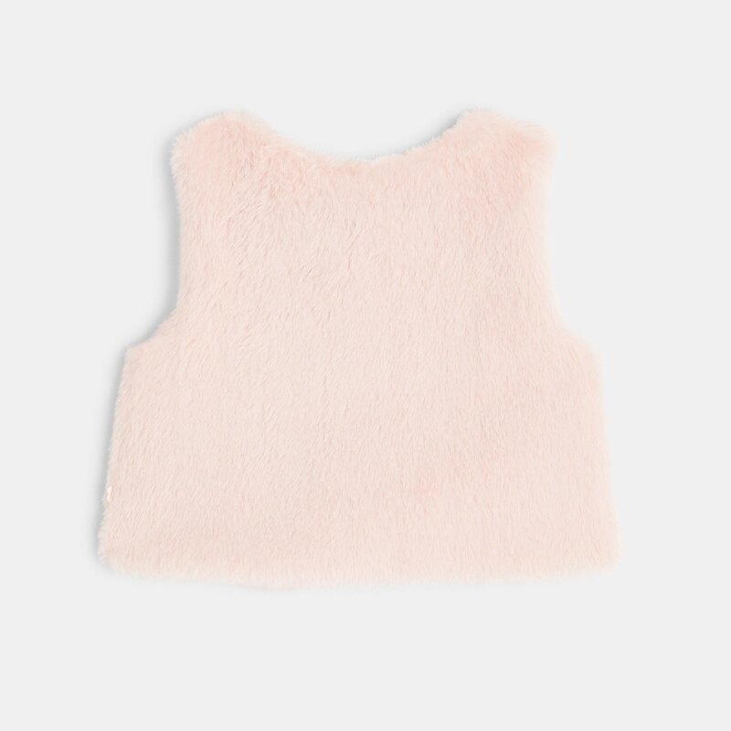 Gilet soft boa Rose