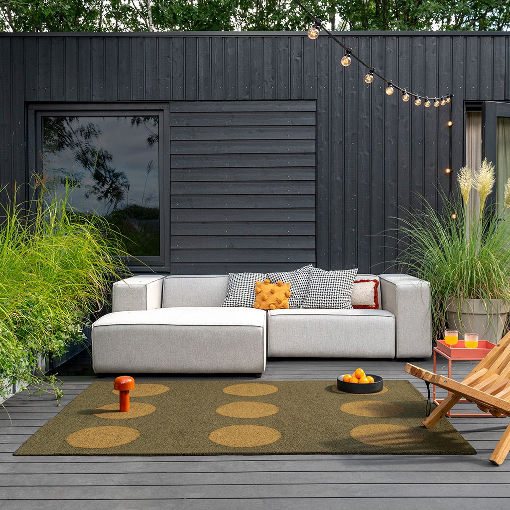 Vloerkleed Festival Dots Olive 495817 Habitat  | Brink & Campman