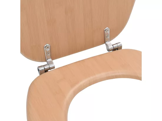 Siège de toilette abattant effet bois marron 42.5 x 35.8 x 5 cm 02_0002897