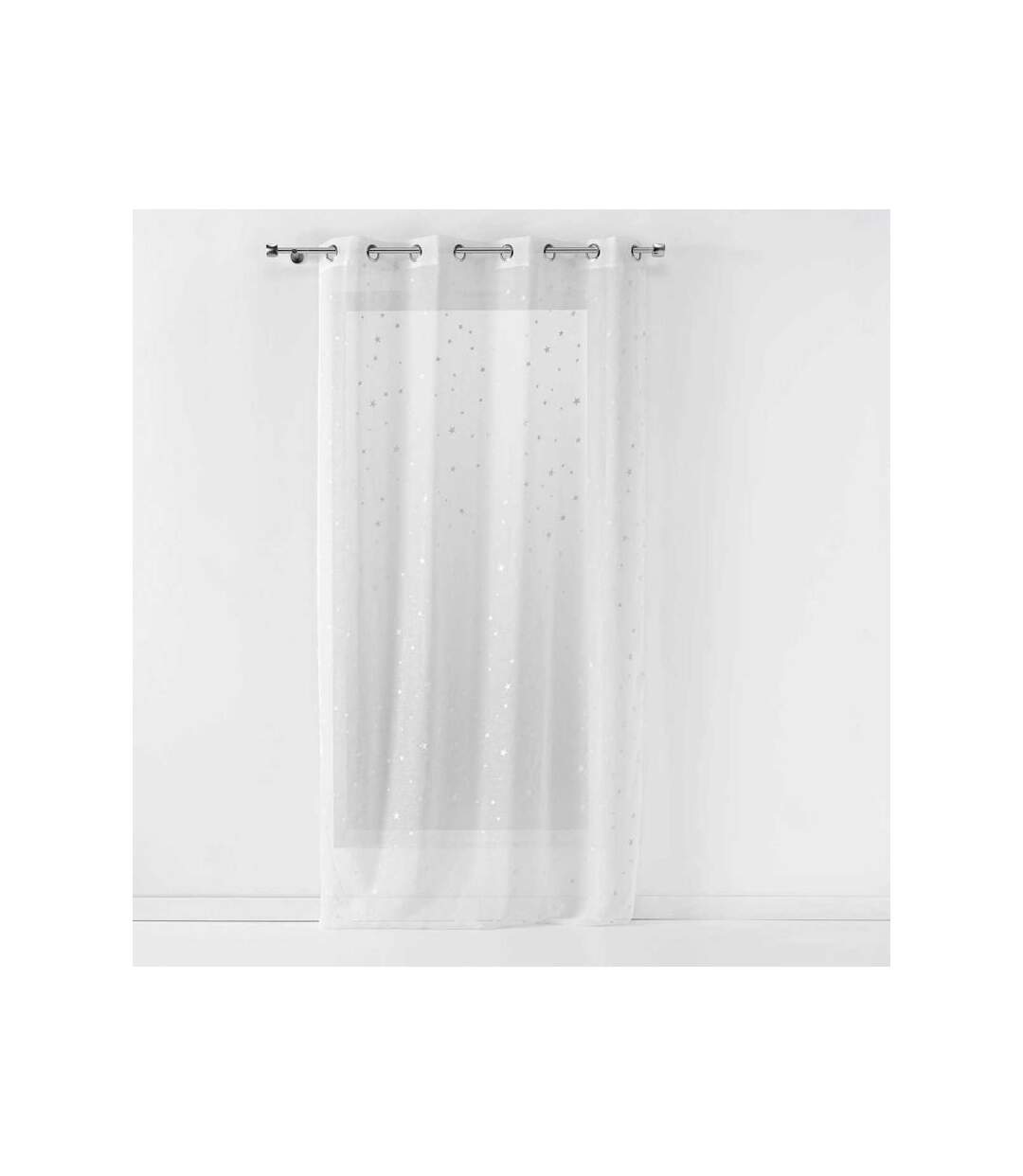 Rideau Voilage Phosphorescent Fluo 140x240cm Blanc