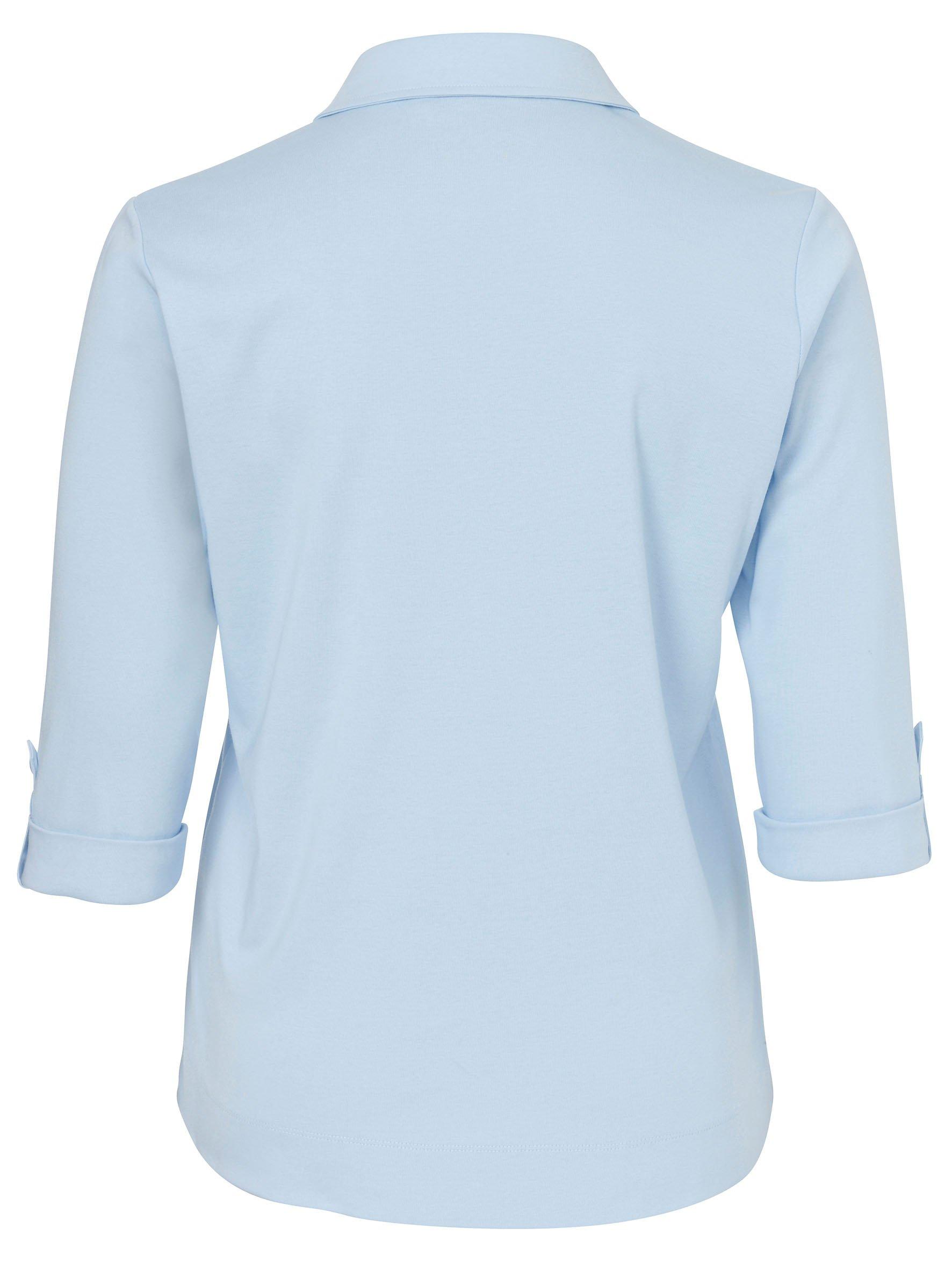 Shirt mit Polokragen und 3/4-Ärmel