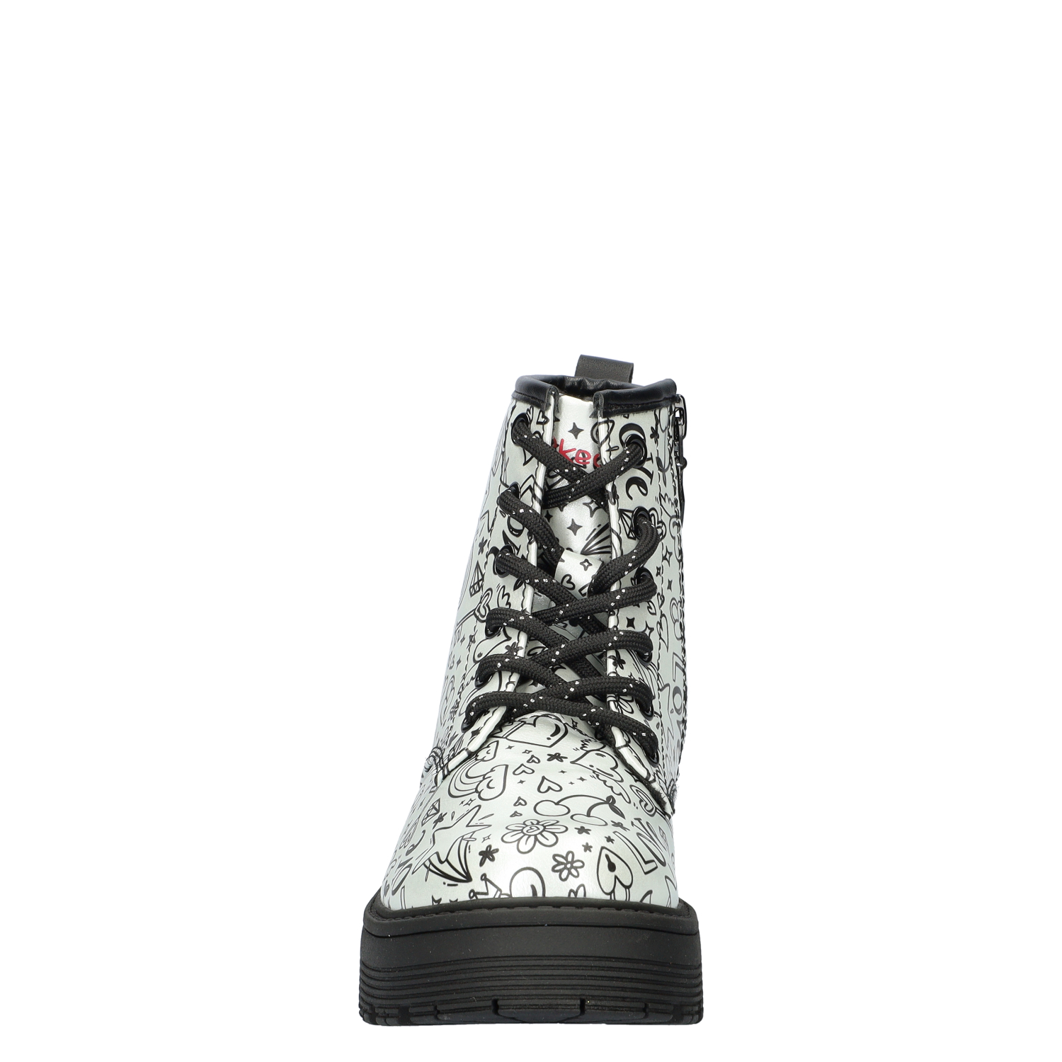 Gravlen-Hi meisjes veterboot Skechers Zilver