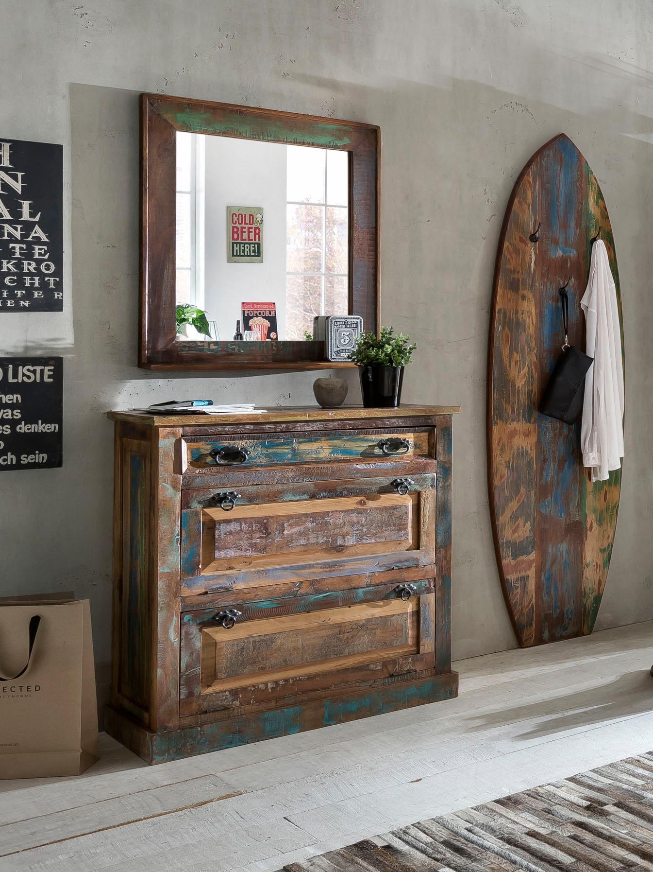 SIT Schuhkommode »Riverboat« aus recyceltem Altholz, Shabby Chic, Vintage