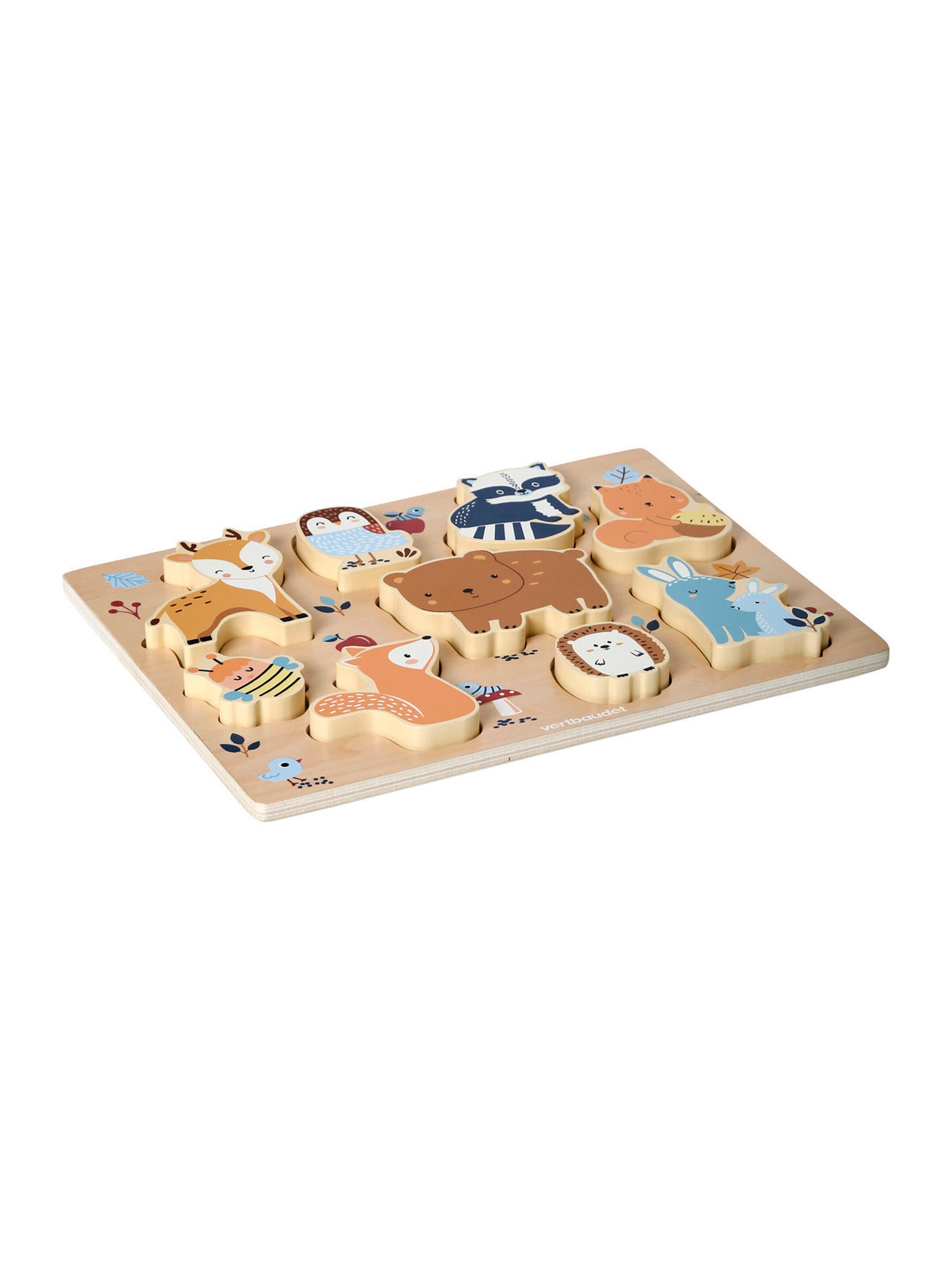 Vertbaudet Steckpuzzle WALDFREUNDE, Holz FSC® grün