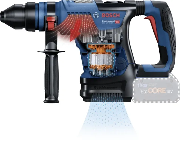 Bosch BOREHAMMER GBH 18V-34 C KUN KASSE - SOLO