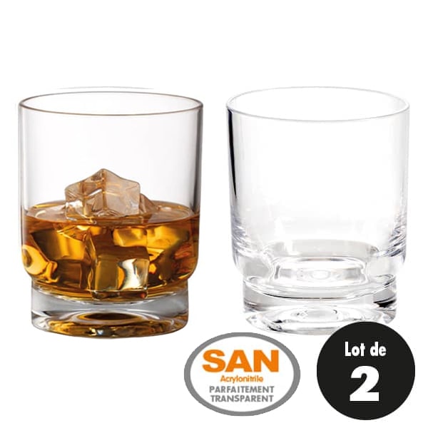 Lot de 2 verres à whisky KAPTIM 25cl