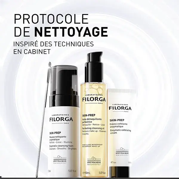 Filorga Duo Huile Démaquillante + Mousse Nettoyante Skin-Prep 2x150ml