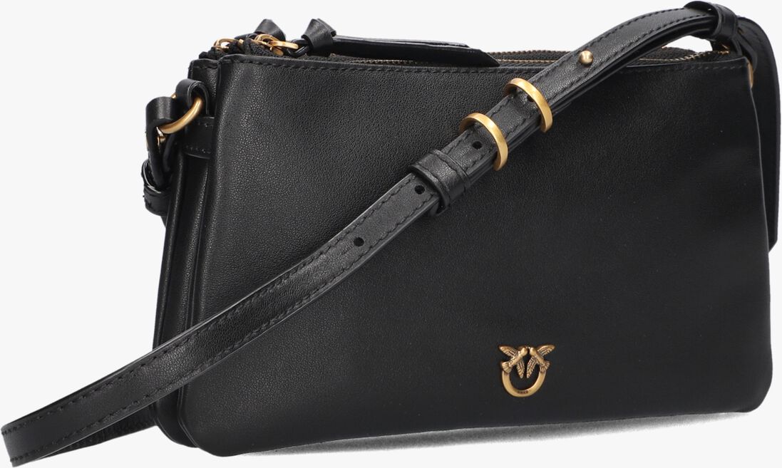 zwarte pinko schoudertas double mini