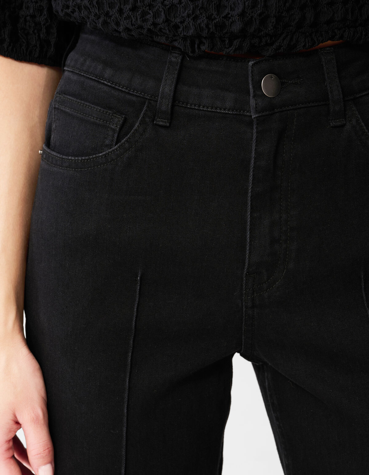 Flared Fit Jeans Zwart