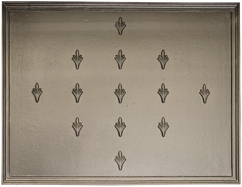 Plaque de cheminée semis d'hermines h. 52cm x l. 70cm
