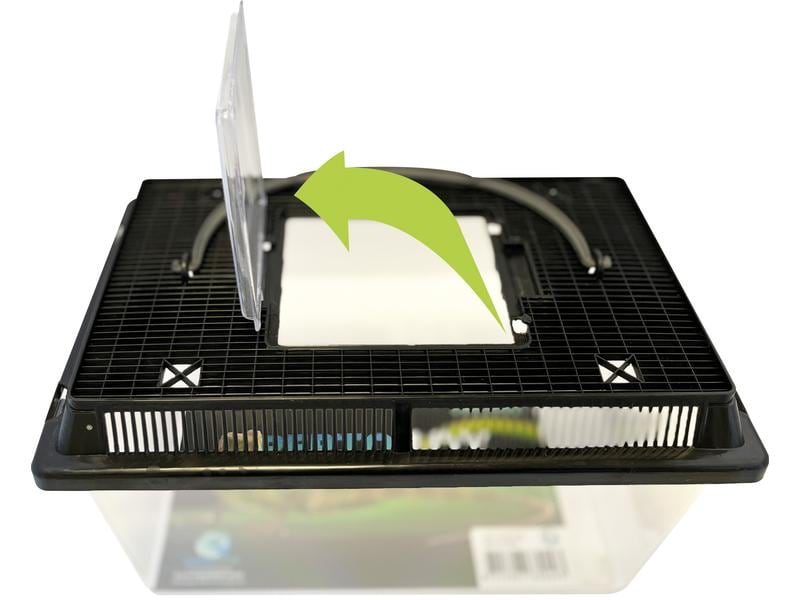 Repto Kunststoffterrarium Breedingbox M, 27 x 17 x 16 cm Allzweckterrarium für Reptilien, Amphibien, Mäuse, Spinnentiere und Insekten