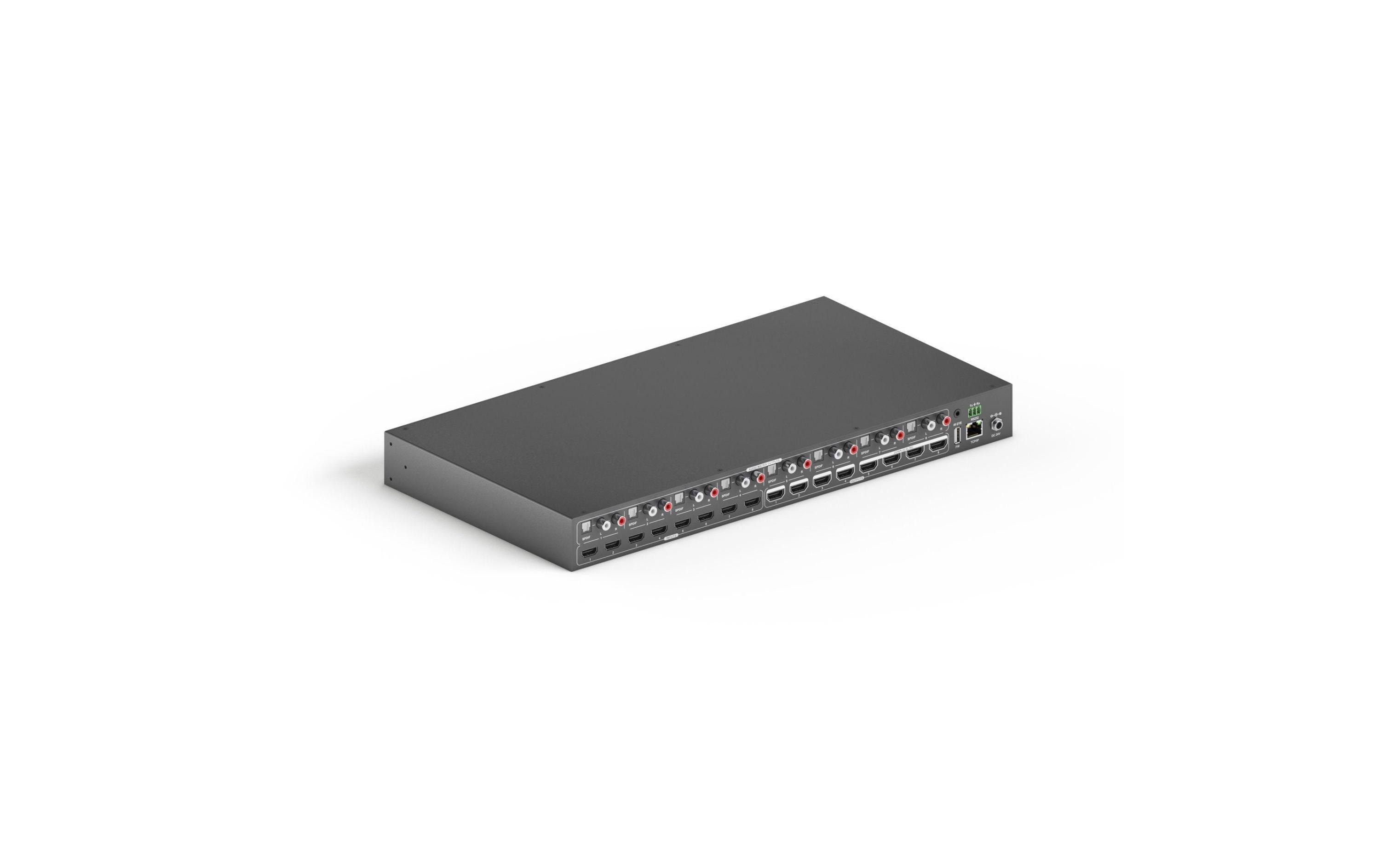 Matrix Switcher PT-MA-HD88DA HDMI<br>8x8 4K 18Gbps HDMI Matrix Switcher mit Downscaler und Audio Matrix
