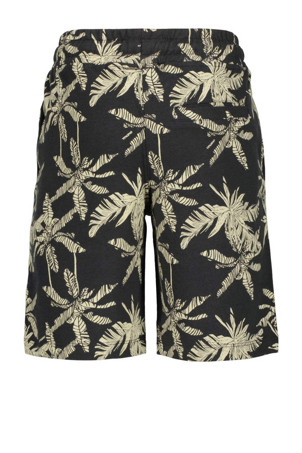 Vingino sweatshort Rapos met all over print antraciet/beige