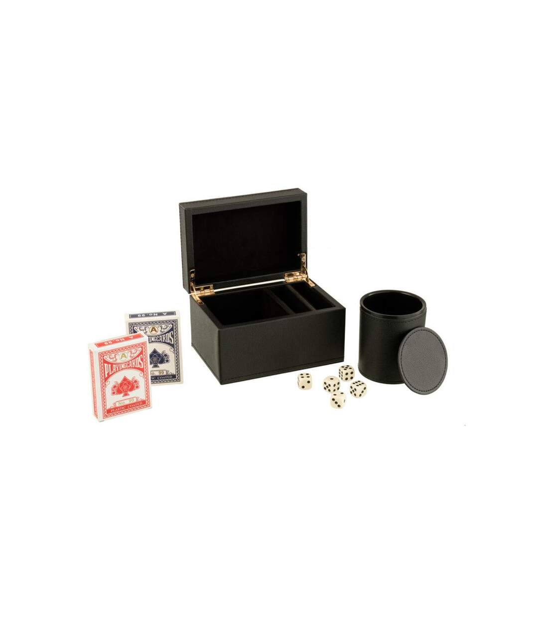 Paris Prix - Boîte Jeux De Cartes ezra 17cm Noir