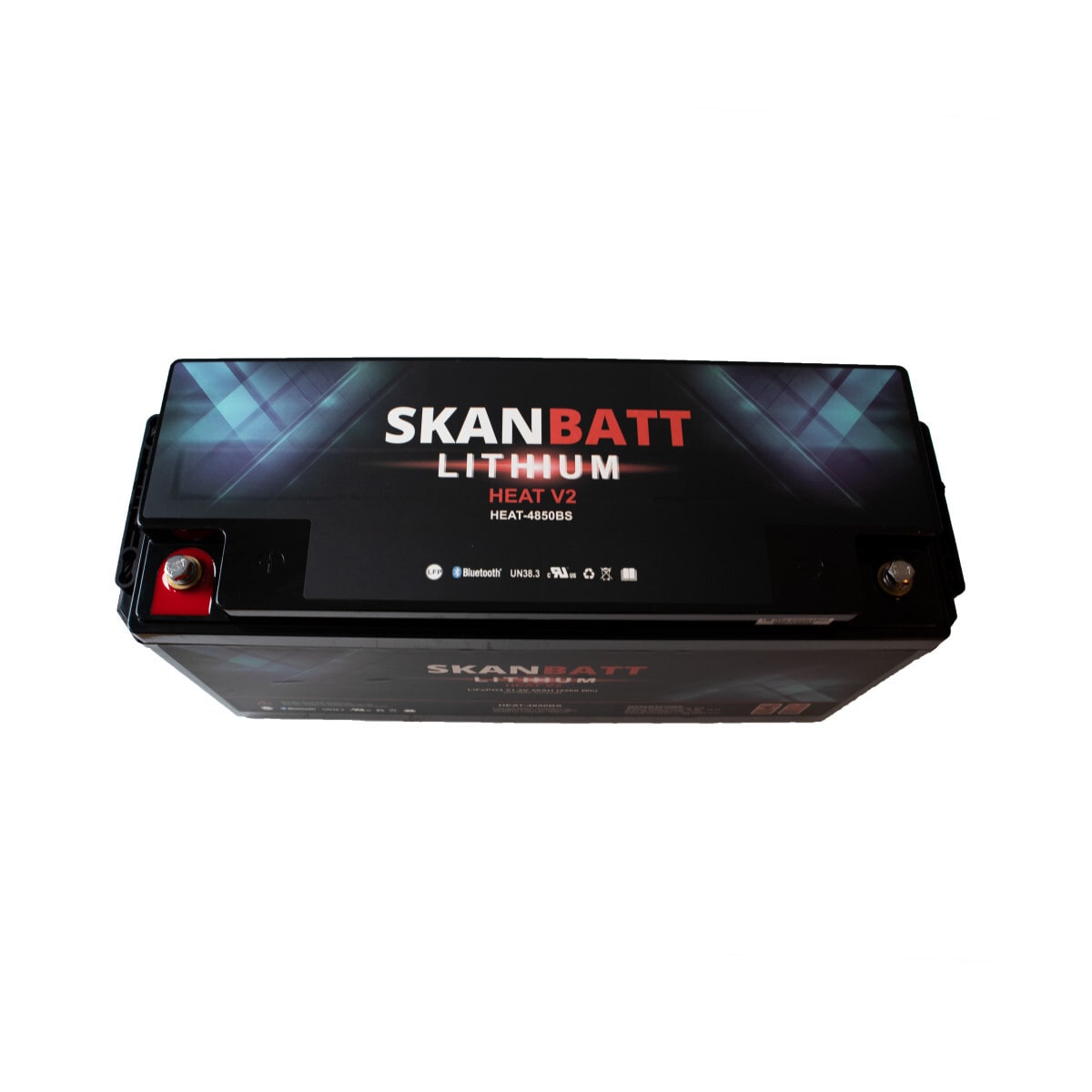 SKANBATT V2 Lithium Batteri 51,2V 50Ah 50A BMS - HEAT - Bluetooth (483x170x240mm)