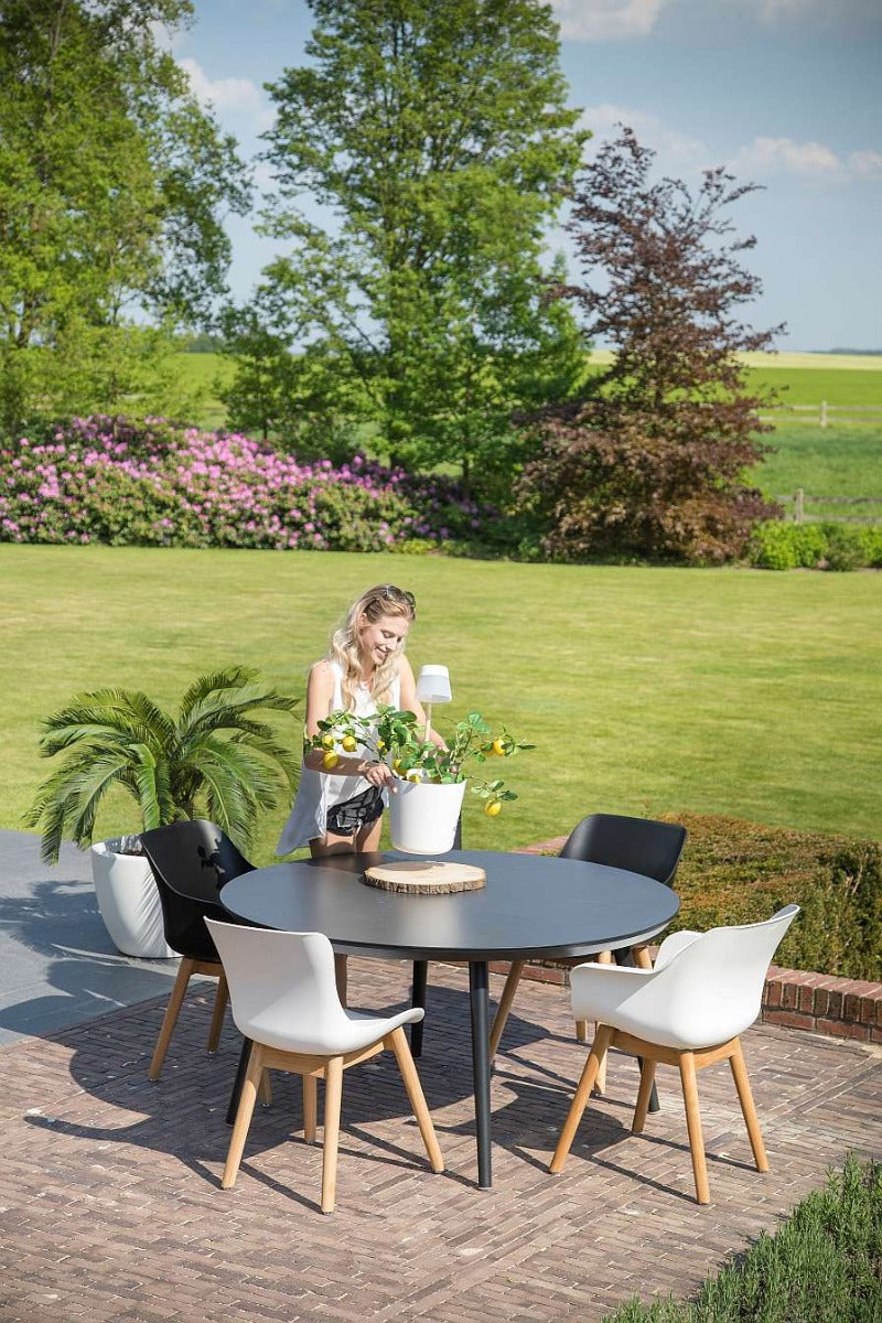 Hartman Sophie Studio HPL Tuintafel Ã 128 cm - Zwart