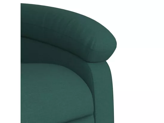 Fauteuil massant inclinable Vert foncé Tissu