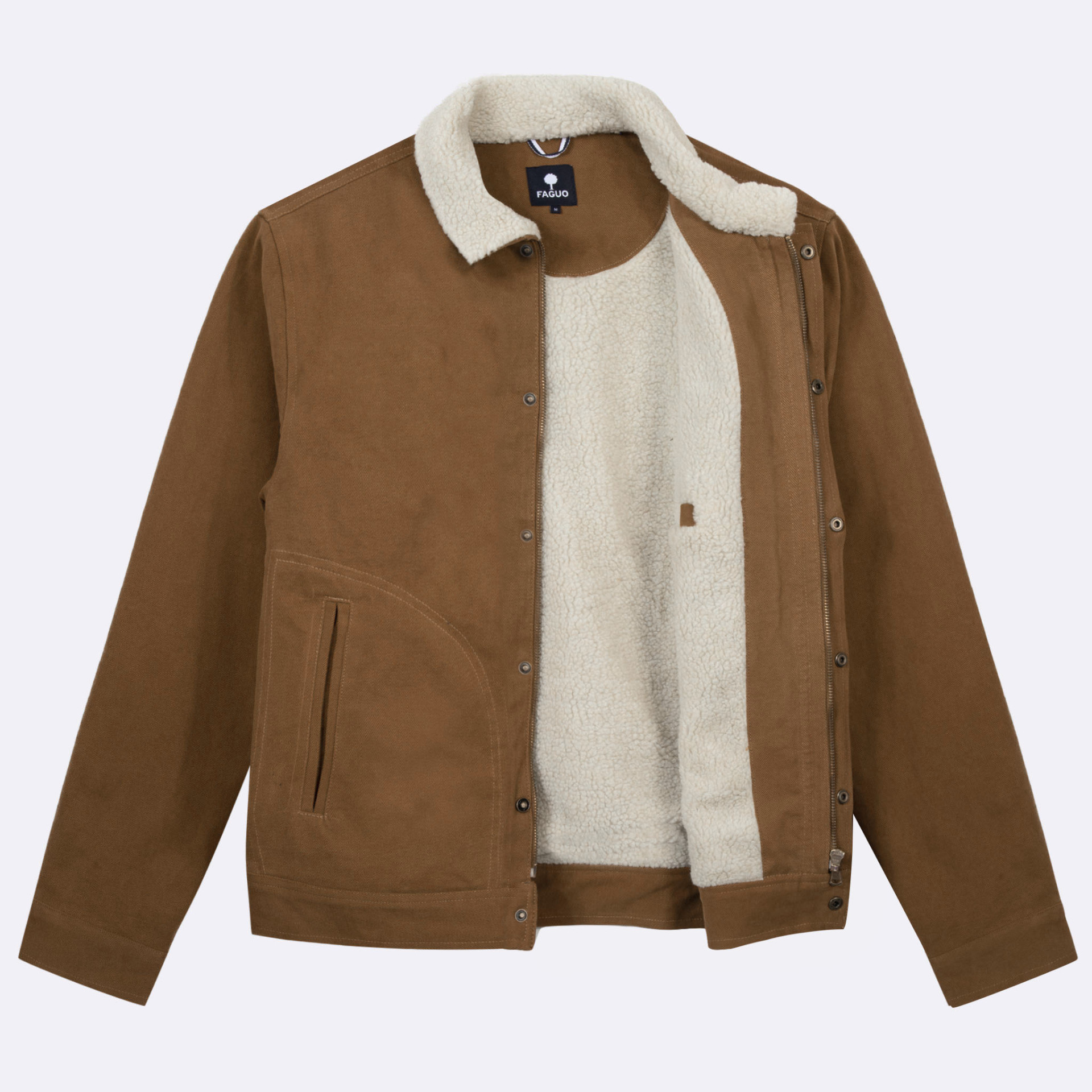 Blouson camel coton recyclé et polyester - modèle Seillon