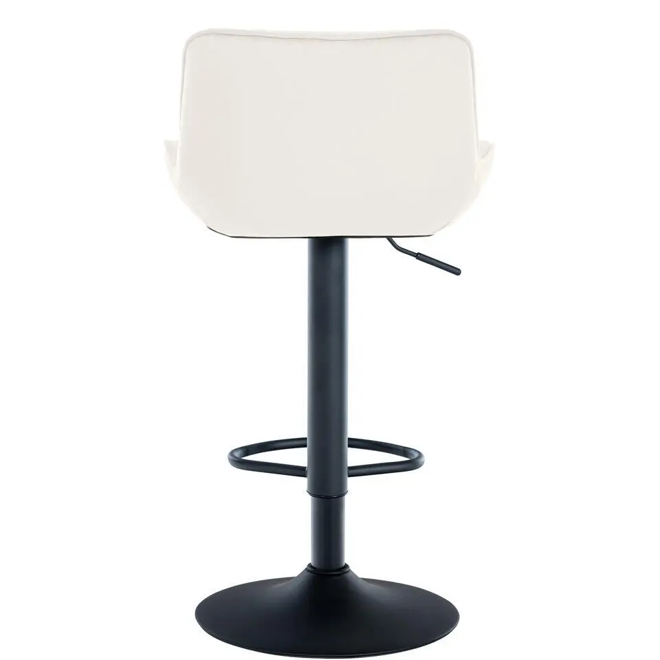 CLP Barkruk Minosa zwart Frame - Fluweel - creme
