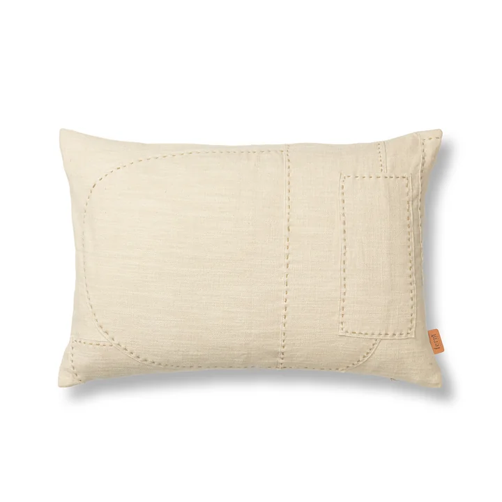 Ferm Living - Darn Kissen, 40 x 60 cm, natur