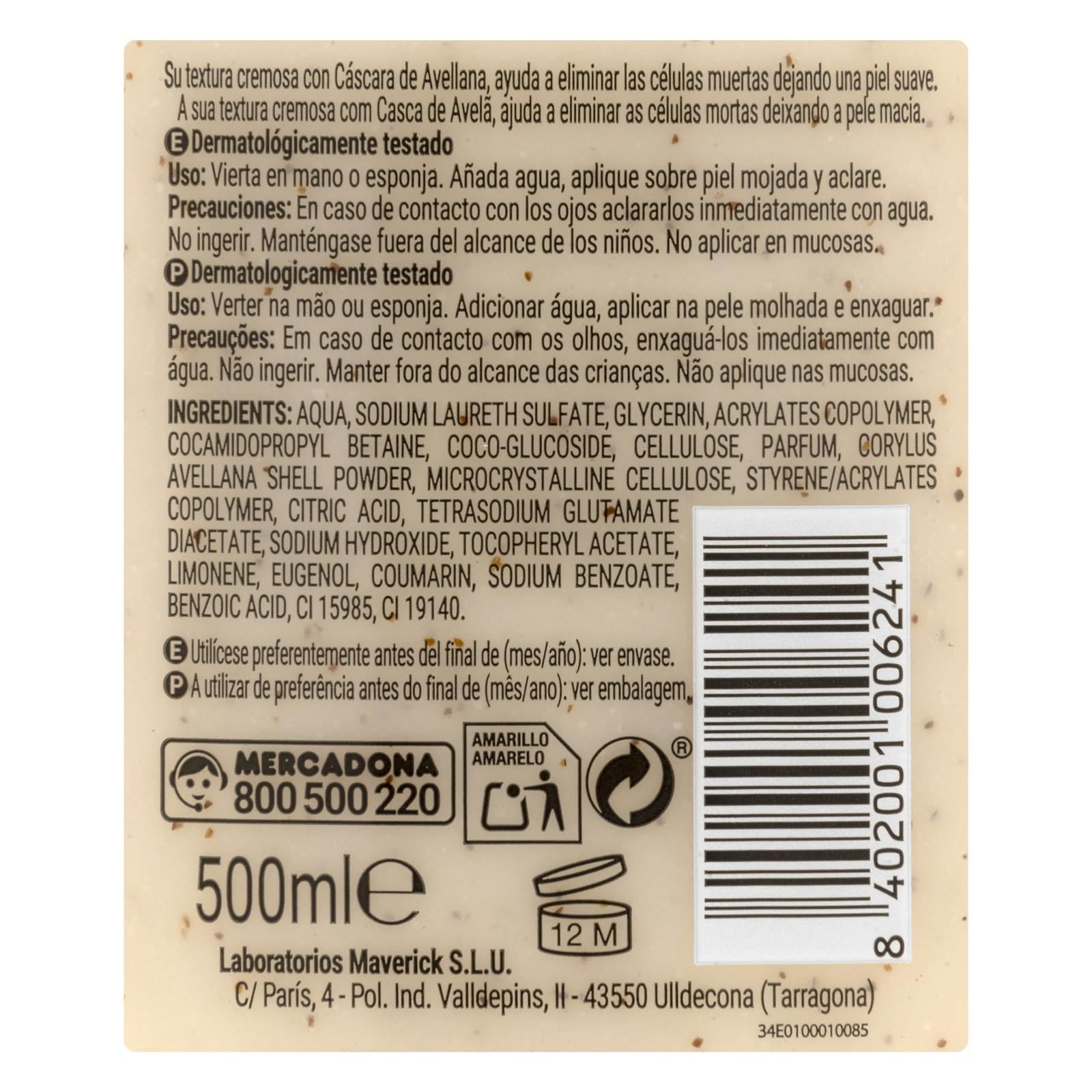 Gel de bain exfoliant au thé Chai de Deliplus pour peaux normales