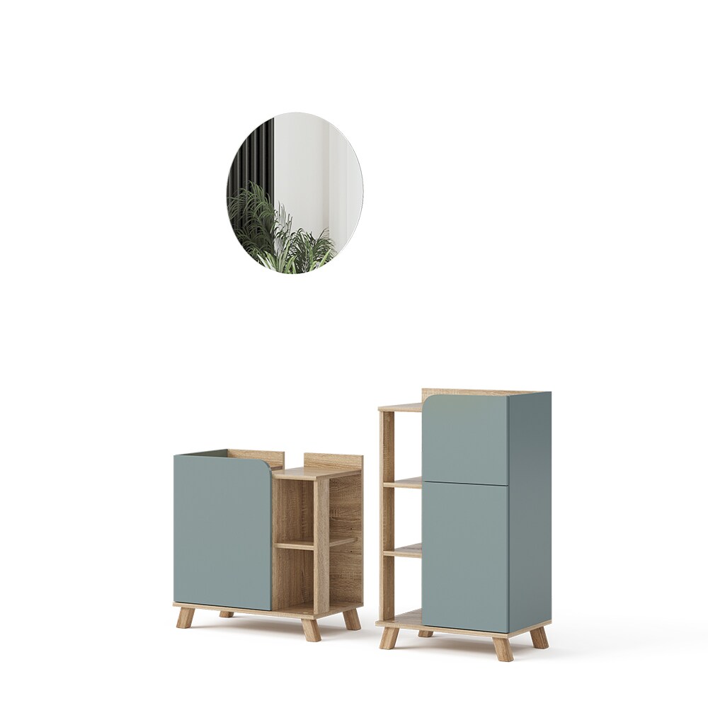 Vicco Badmöbel-Set Karen Sonoma Mintgrün 3 Teile